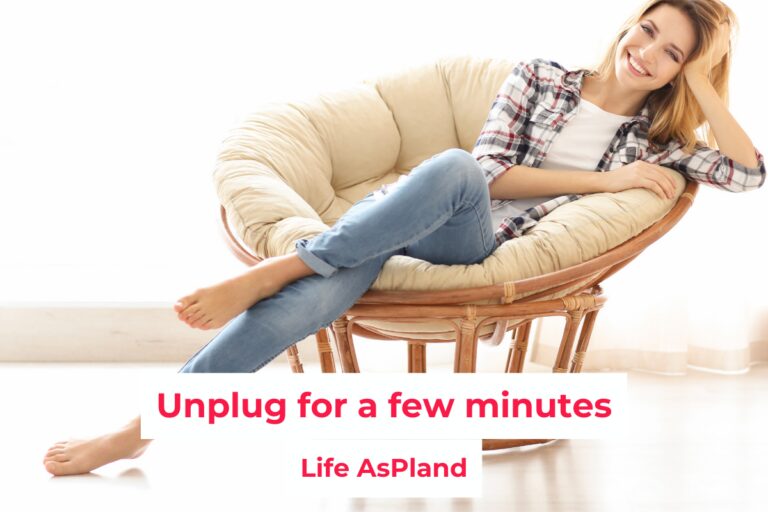 Woman relaxing on a a large arm chair