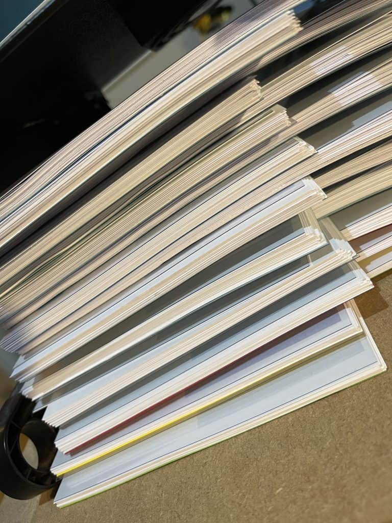 Pile of planners