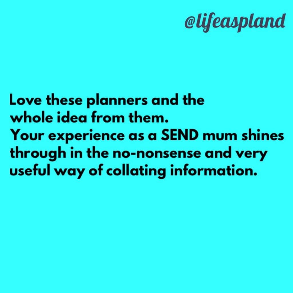 Love these planners and whole idea from them. your experience as a SEND mum shines through in the no nonsense and very useful way of collating information