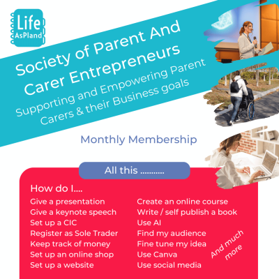 SPACE - Looking at several aspects of creating, running and building a business as a parent carer